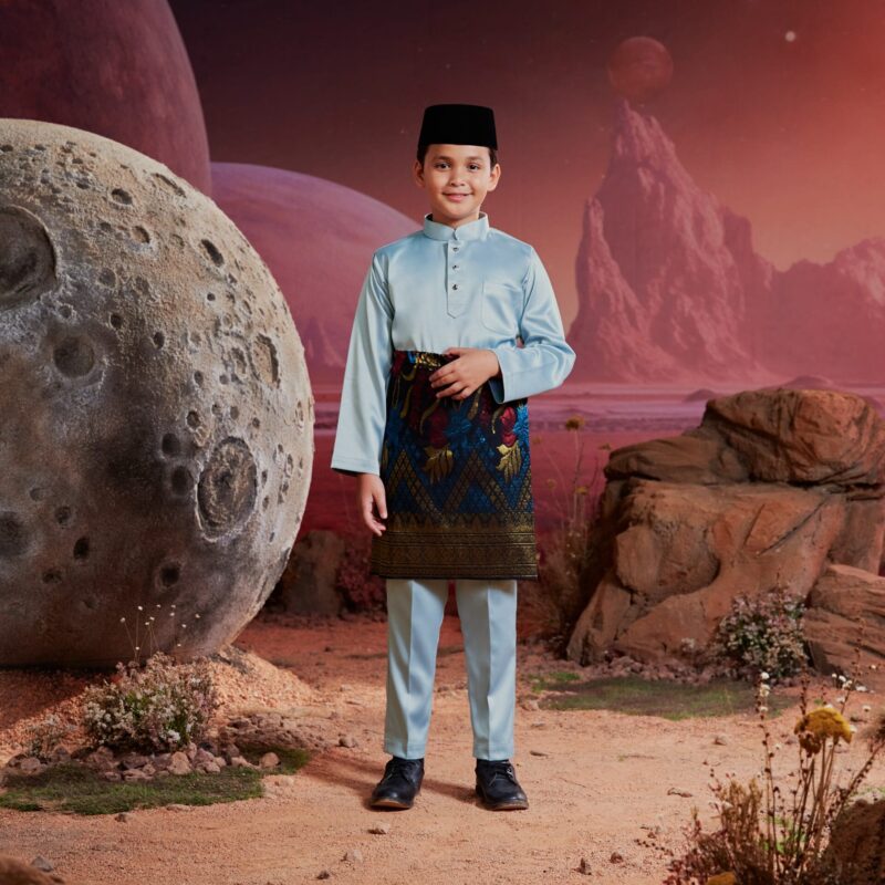 Baju Melayu Kids - Powder Blue