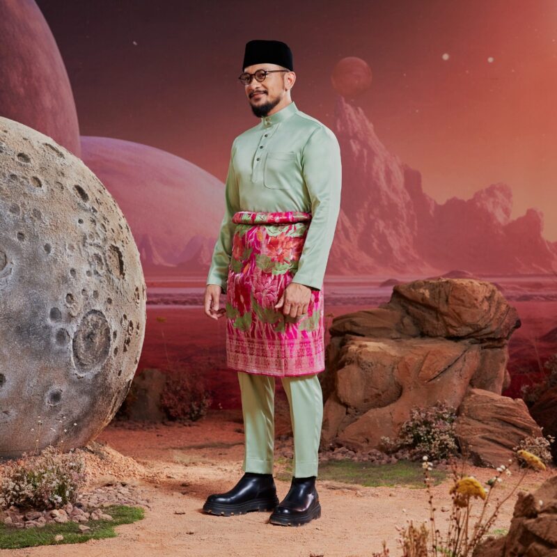 Baju Melayu Dewasa Slim Fit - Pistachio