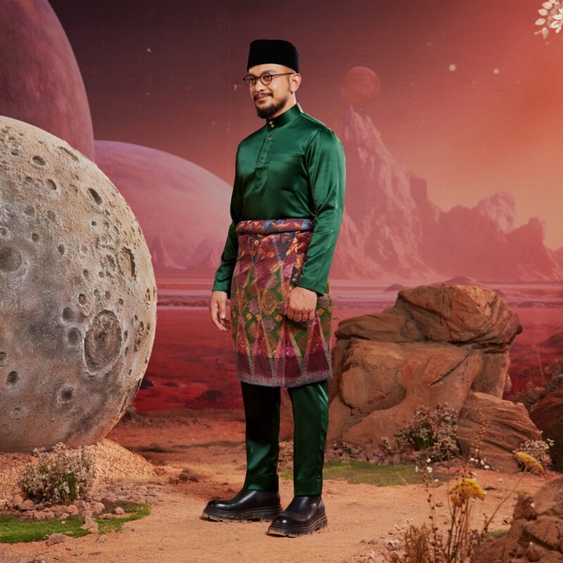 Baju Melayu Dewasa Slim Fit - Emerald Green