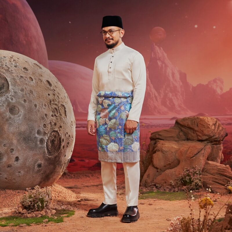 Baju Melayu Dewasa Slim Fit - Milky White