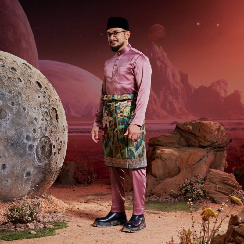 Baju Melayu Dewasa Slim Fit - Mulberry