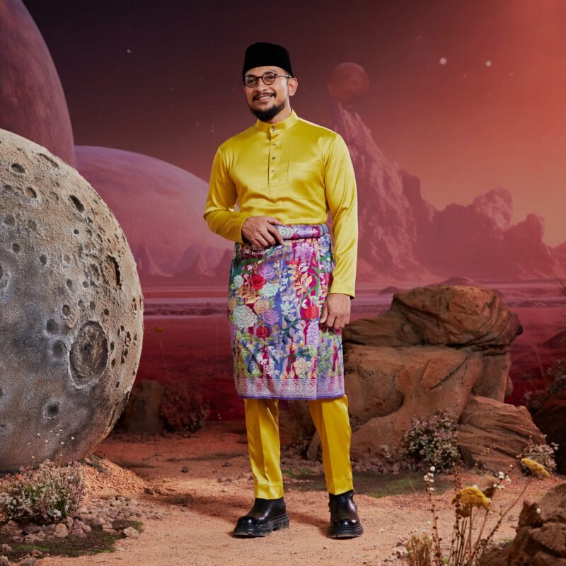 Baju Melayu Dewasa Slim Fit - Golden Yellow