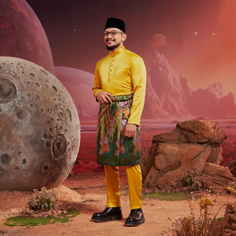 Baju Melayu Dewasa Slim Fit - Mustard