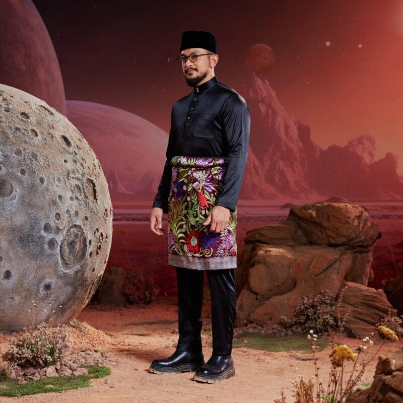 Baju Melayu Dewasa Plus Size - Raven Black