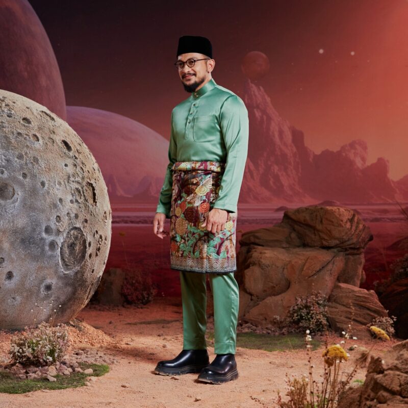 Baju Melayu Dewasa Plus Size - Sage Green