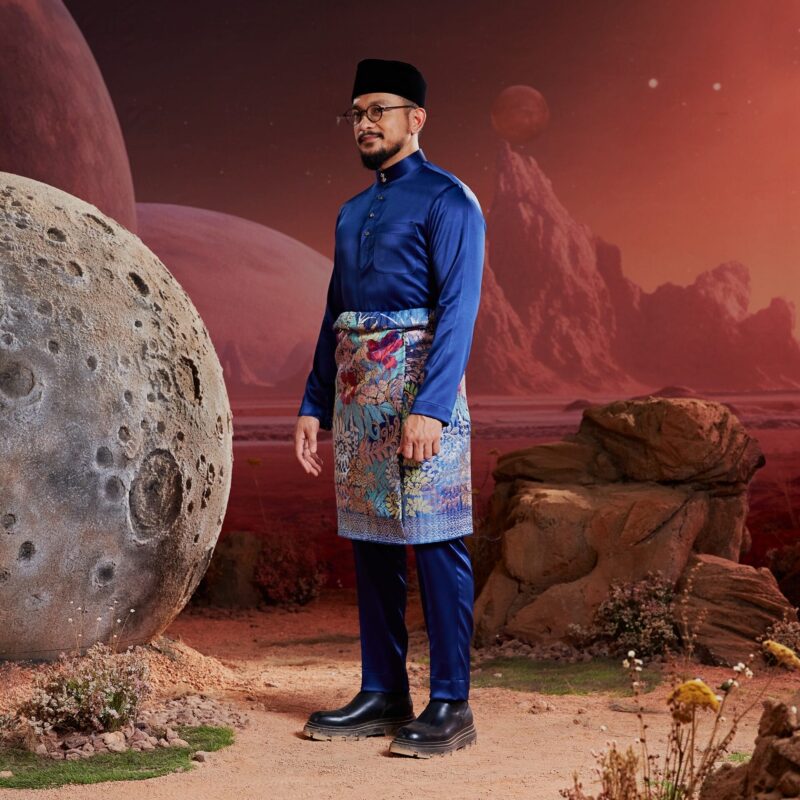 Baju Melayu Dewasa Plus Size - Navy Blue
