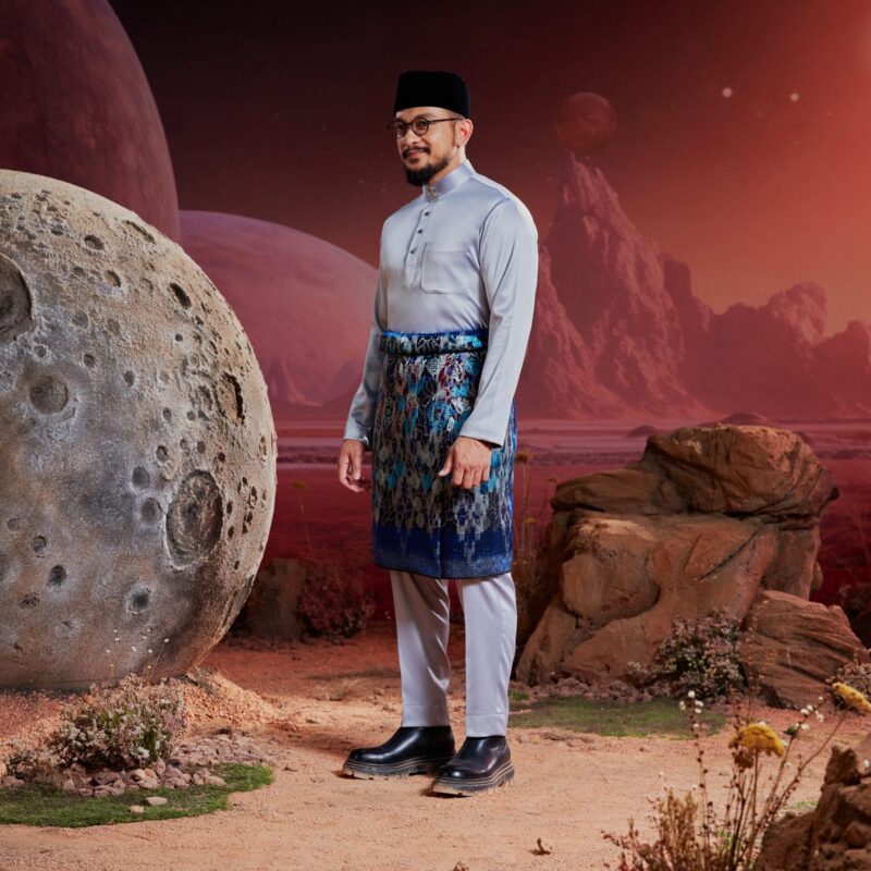 Baju Melayu Dewasa Plus Size - Silver