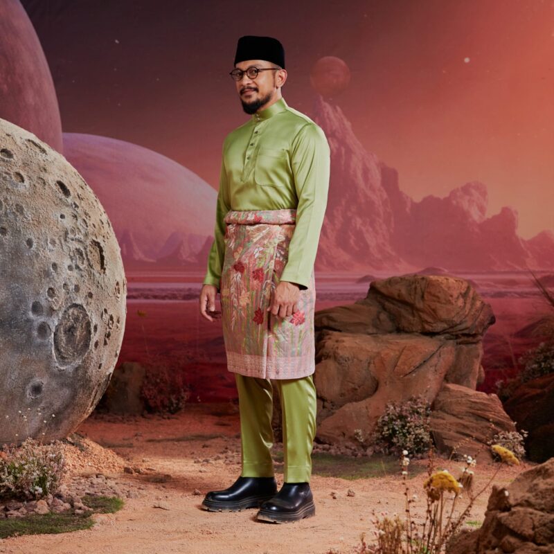 Baju Melayu Dewasa Plus Size - Olive Green