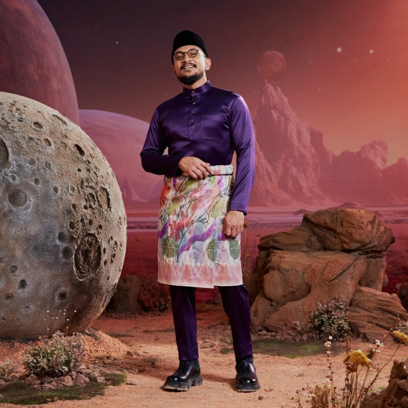 Baju Melayu Dewasa Plus Size - Eggplant