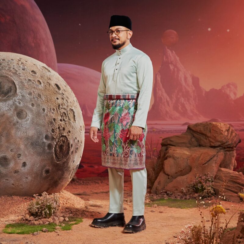 Baju Melayu Dewasa Plus Size - Soft Green