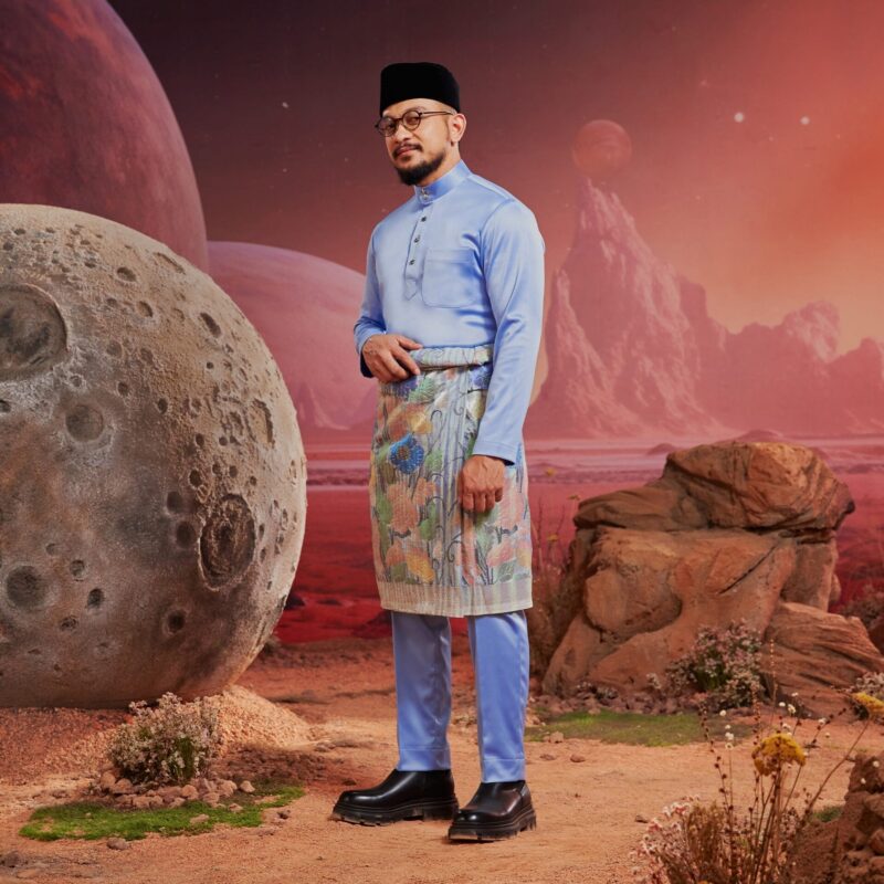 Baju Melayu Dewasa Plus Size - Moody Blue