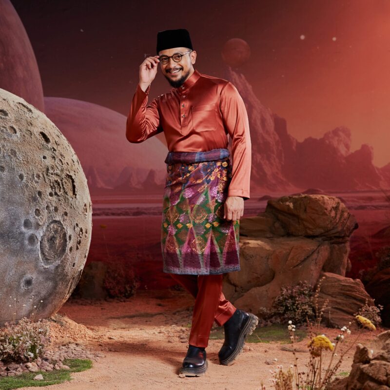 Baju Melayu Dewasa Plus Size - Burnt Orange